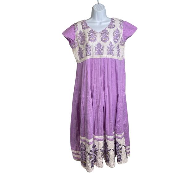 Unbranded Dresses & Skirts - Boho Women's Purple Embroidered Kurta Dress Size XL Indian Textiles Cottagecore